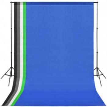 Fotostudio-Set mit Beleuchtung, Hintergrund und Reflektor