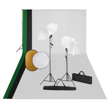 ARDEBO.de - Fotostudio-Set mit Leuchten, Hintergrund und Reflektor