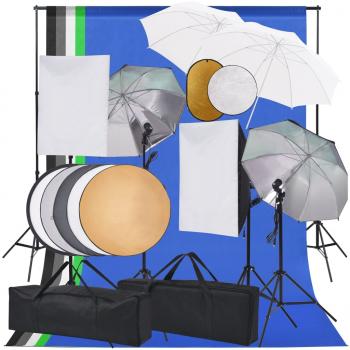 ARDEBO.de - Fotostudio-Set Softbox-Lampen, Schirm, Hintergrund, Reflektor