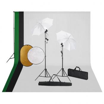 ARDEBO.de - Fotostudio-Set mit Leuchten, Hintergrund und Reflektor