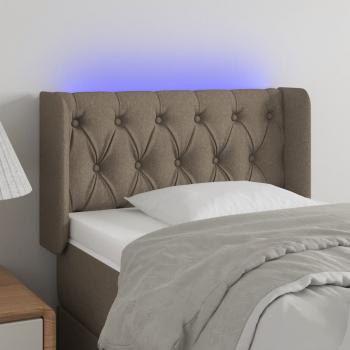 ARDEBO.de - LED Kopfteil Taupe 83x16x78/88 cm Stoff