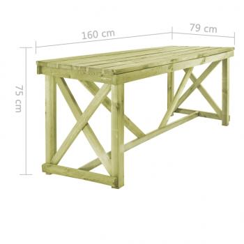 Gartentisch 160x79x75 cm Holz