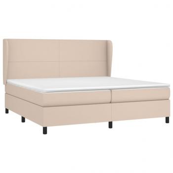 Boxspringbett Matratze Cappuccino-Braun 200x200cm Kunstleder