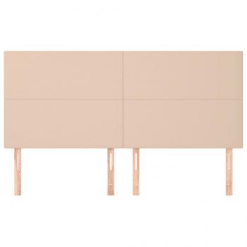 Kopfteile 4 Stk. Cappuccino-Braun 100x5x78/88 cm Kunstleder