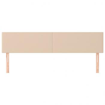 Kopfteile 2 Stk. Cappuccino-Braun 100x5x78/88 cm Kunstleder