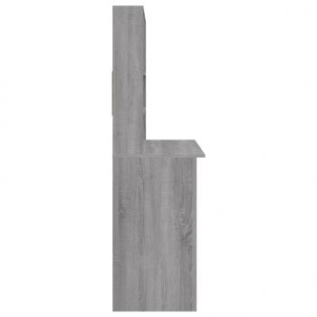 Schreibtisch mit Regal Grau Sonoma 102x45x148 cm Holzwerkstoff