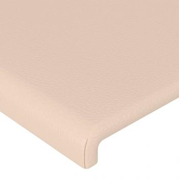 Kopfteil mit Ohren Cappuccino-Braun 203x16x118/128cm Kunstleder