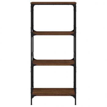 Bücherregal 4 Böden Braun Eiche 59x35x132 cm Holzwerkstoff