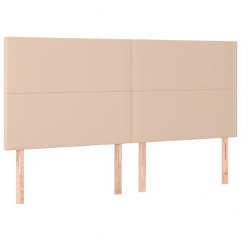 Boxspringbett mit Matratze & LED Cappuccino-Braun 200x200cm