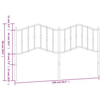 Kopfteil Metall Schwarz 160 cm