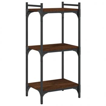 Bücherregal 3 Böden Braun Eichen-Optik 40x30x86cm Holzwerkstoff