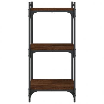 Bücherregal 3 Böden Braun Eichen-Optik 40x30x86cm Holzwerkstoff