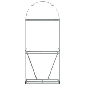 Kaminholzunterstand Hellgrau 80x45x190 cm Verzinkter Stahl