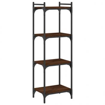 Bücherregal 4 Böden Braun Eiche-Optik 40x30x120cm Holzwerkstoff