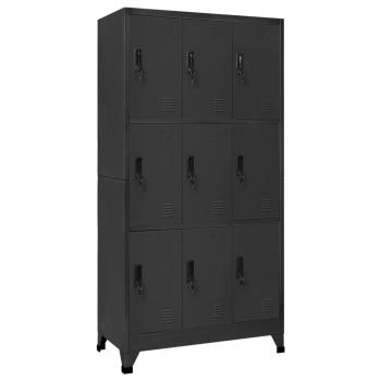 ARDEBO.de - Schließfachschrank Anthrazit 90x45x180 cm Stahl