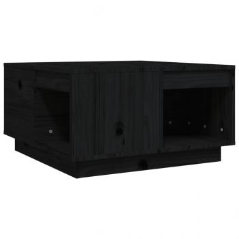 Couchtisch Schwarz 60x61x32,5 cm Massivholz Kiefer