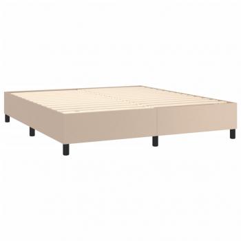 Boxspringbett Matratze Cappuccino-Braun 180x200 cm Kunstleder