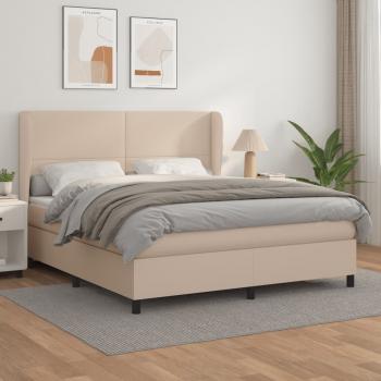 ARDEBO.de - Boxspringbett Matratze Cappuccino-Braun 180x200 cm Kunstleder