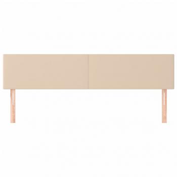 Kopfteile 2 Stk. Cappuccino-Braun 90x5x78/88 cm Kunstleder