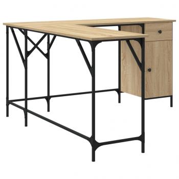 Schreibtisch Sonoma-Eiche 141x141x75 cm Holzwerkstoff