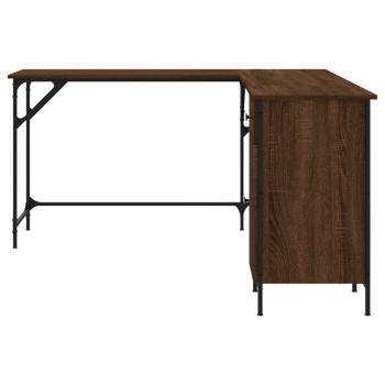 Schreibtisch Braun Eichen-Optik 141x141x75 cm Holzwerkstoff