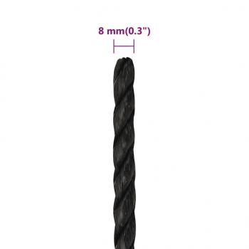 Arbeitsseil Schwarz 8 mm 250 m Polypropylen