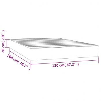 Taschenfederkernmatratze Dunkelgrau 120x200x20 cm Samt