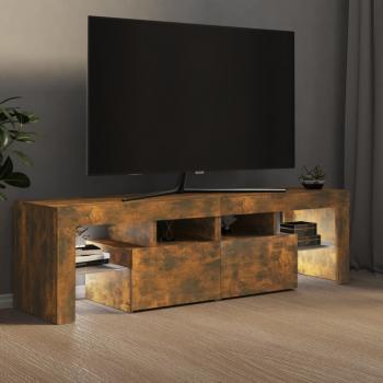 TV-Schrank mit LED-Leuchten Räuchereiche 140x36,5x40 cm