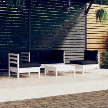 ARDEBO.de - 5-tlg. Garten-Lounge-Set mit Kissen Kiefer Massivholz