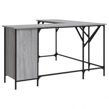 Schreibtisch Grau Sonoma 141x141x75 cm Holzwerkstoff