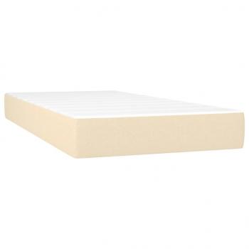 Boxspringbett mit Matratze Creme 100x200 cm Stoff