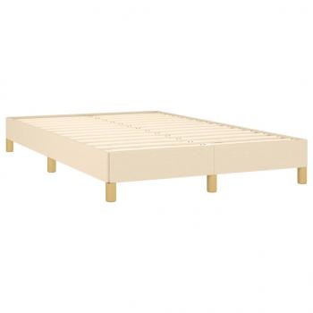 Boxspringbett mit Matratze Creme 120x200 cm Stoff