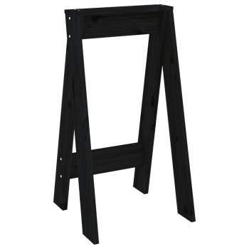 Hocker 2 Stk. Schwarz 40x40x75 cm Massivholz Kiefer