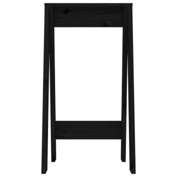 Hocker 2 Stk. Schwarz 40x40x75 cm Massivholz Kiefer