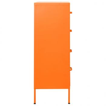 Kommode Orange 80x35x101,5 cm Stahl  