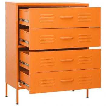 Kommode Orange 80x35x101,5 cm Stahl  