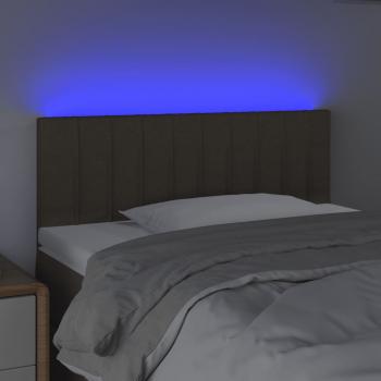 LED Kopfteil Taupe 80x5x78/88 cm Stoff