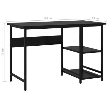 Computertisch Schwarz 105x55x72 cm MDF und Metall