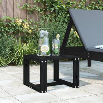 ARDEBO.de - Garten-Beistelltisch Schwarz 40x38x28,5 cm Massivholz Kiefer