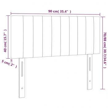 Kopfteil Schwarz 90x5x78/88 cm Samt