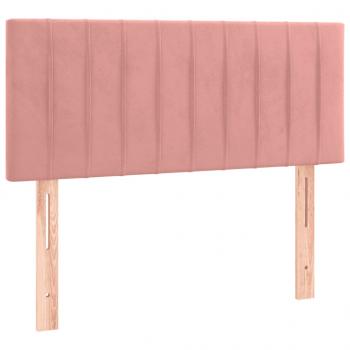 Boxspringbett mit Matratze Rosa 90x190 cm Samt