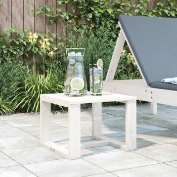 ARDEBO.de - Garten-Beistelltisch Weiß 40x38x28,5 cm Massivholz Kiefer