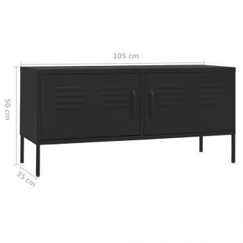 TV-Schrank Schwarz 105x35x50 cm Stahl    