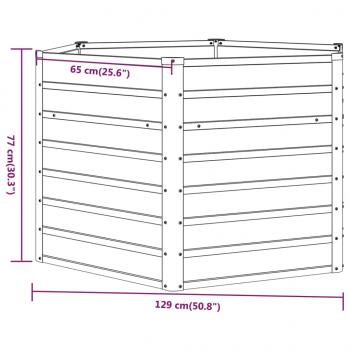 Hochbeet Rostig 129x129x77 cm Cortenstahl