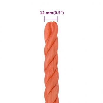 Arbeitsseil Orange 12 mm 25 m Polypropylen