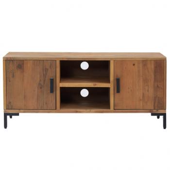 TV-Schrank Braun 110x35x48 cm Massivholz Kiefer