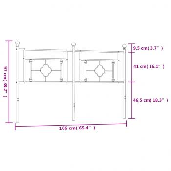 Kopfteil Metall Schwarz 160 cm