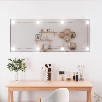 ARDEBO.de - Wandspiegel mit LED-Leuchten 40x100 cm Glas Rechteckig