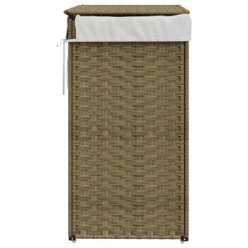 Wäschekorb mit Deckel 46x33x60 cm Poly Rattan