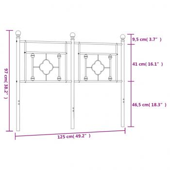 Kopfteil Metall Weiß 120 cm